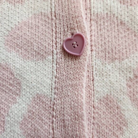 Hot Topic Sweater Cardigan Cow Print Hearts Womens XL Oversized Valentines Day - Picture 7 of 7